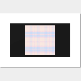 Pastel Aesthetic Ossian 2 Hand Drawn Textured Plaid Pattern Posters and Art